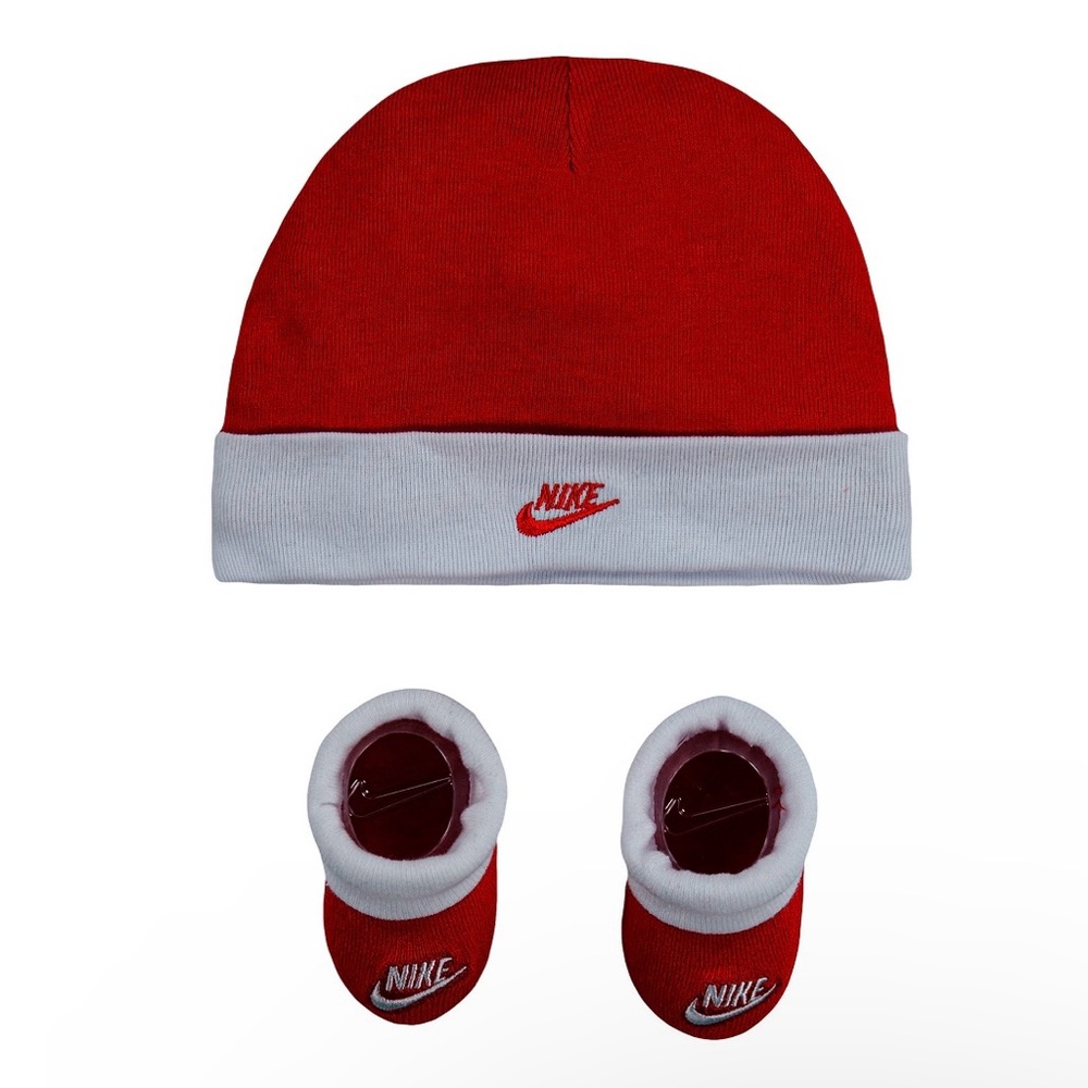 Newborn Baby Nike Futura Beanie Hat and Bootie Set 2 pcs